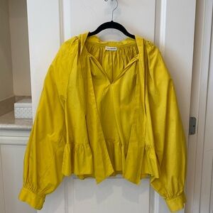 Ulla Johnson citron yellow shirt size 8